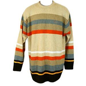 South Pole Striped Knit Sweater Large Funky Streetwear Sweater